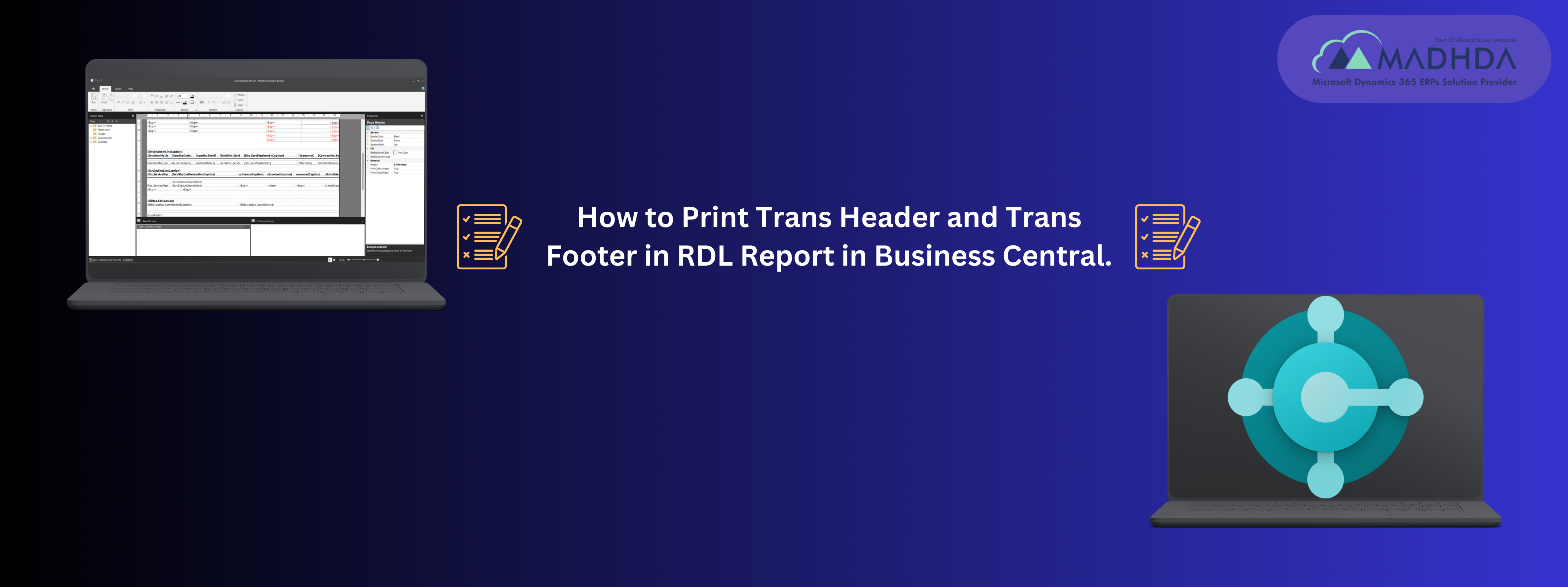 How to Print Trans Header and Trans Footer in RDL Report