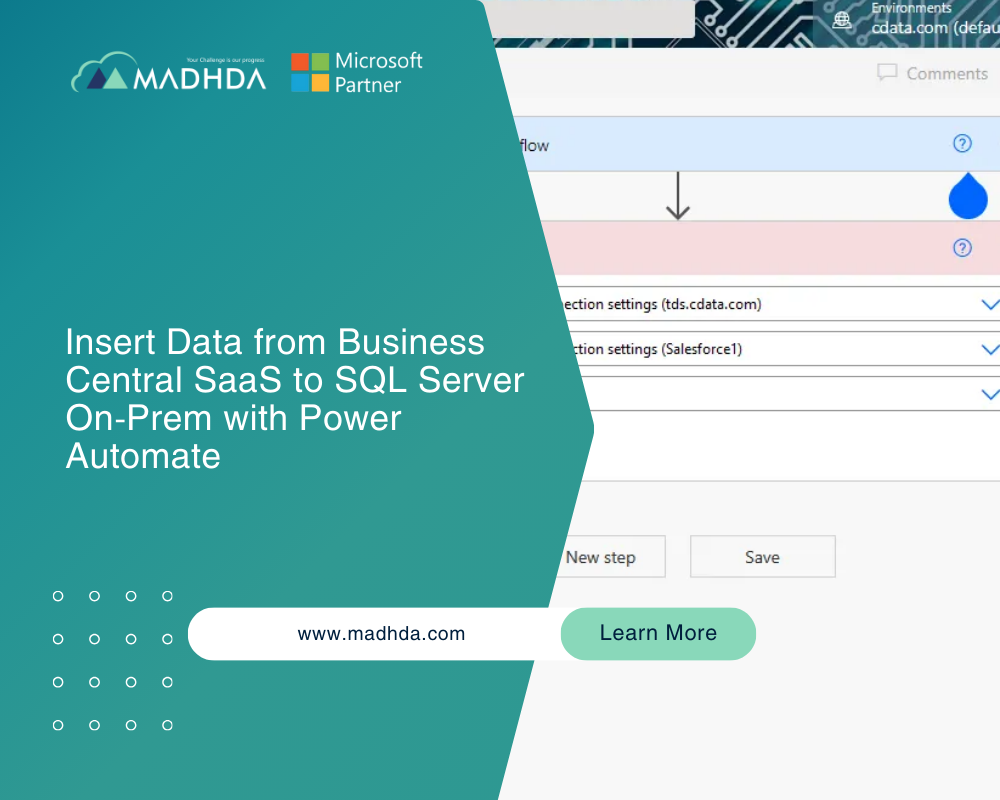 Insert Data from Business Central SaaS Version to SQL Server On-Prem Using Power Automate 