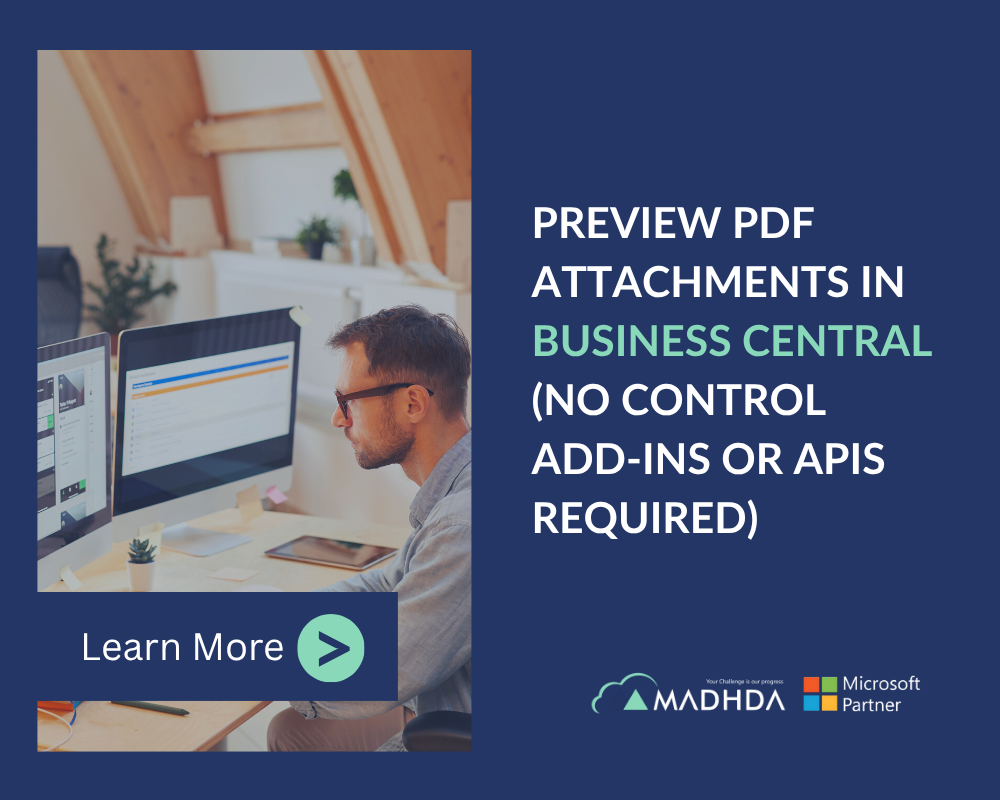 Preview PDF Attachments in Business Central (No Control Add-ins or APIs Required)