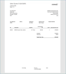 Sales Quote in Business Central