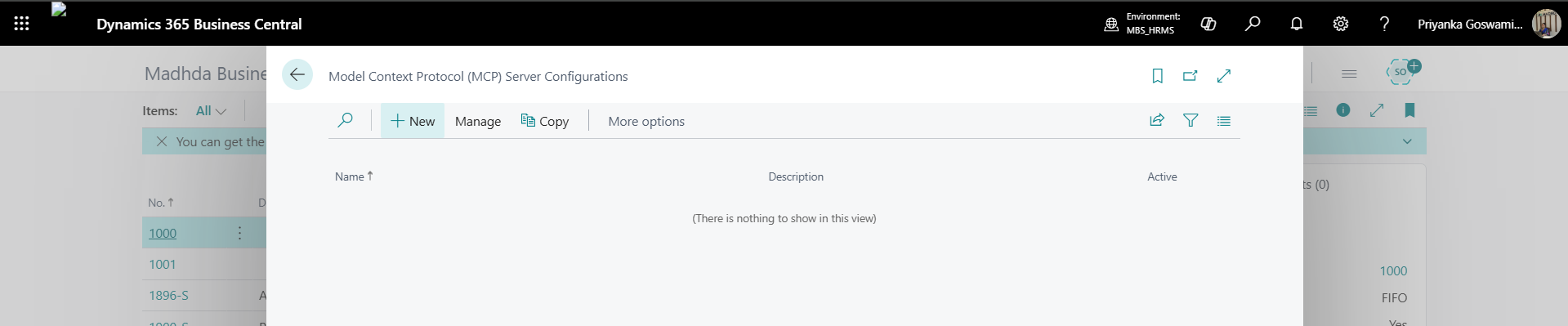 Open Model Context Protocol Server Configuration