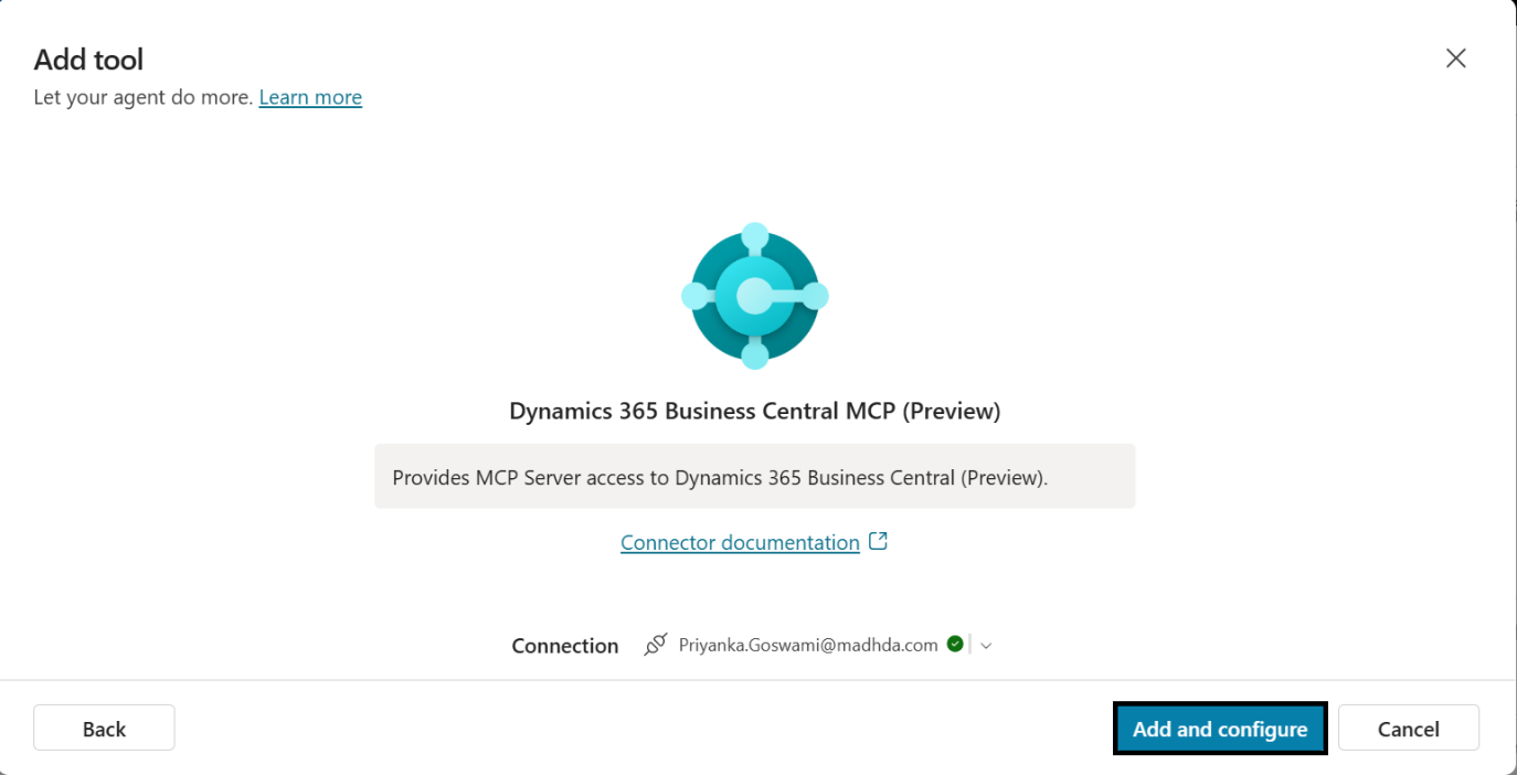 Select Business Central MCP Tool