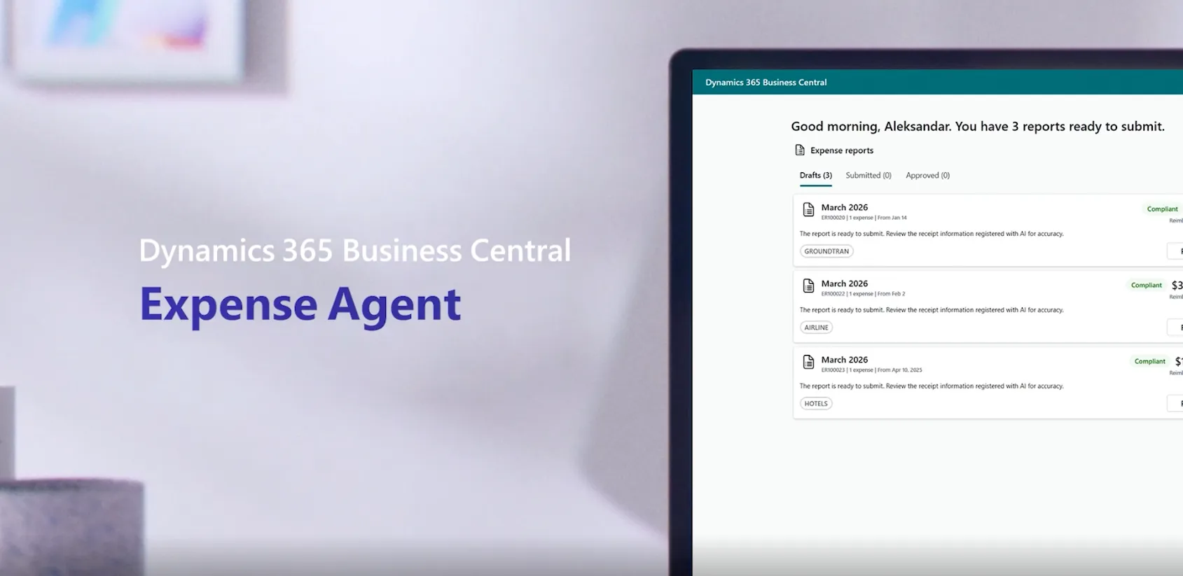 Dynamics 365 Expense Agent