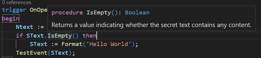 SecretText Procedure