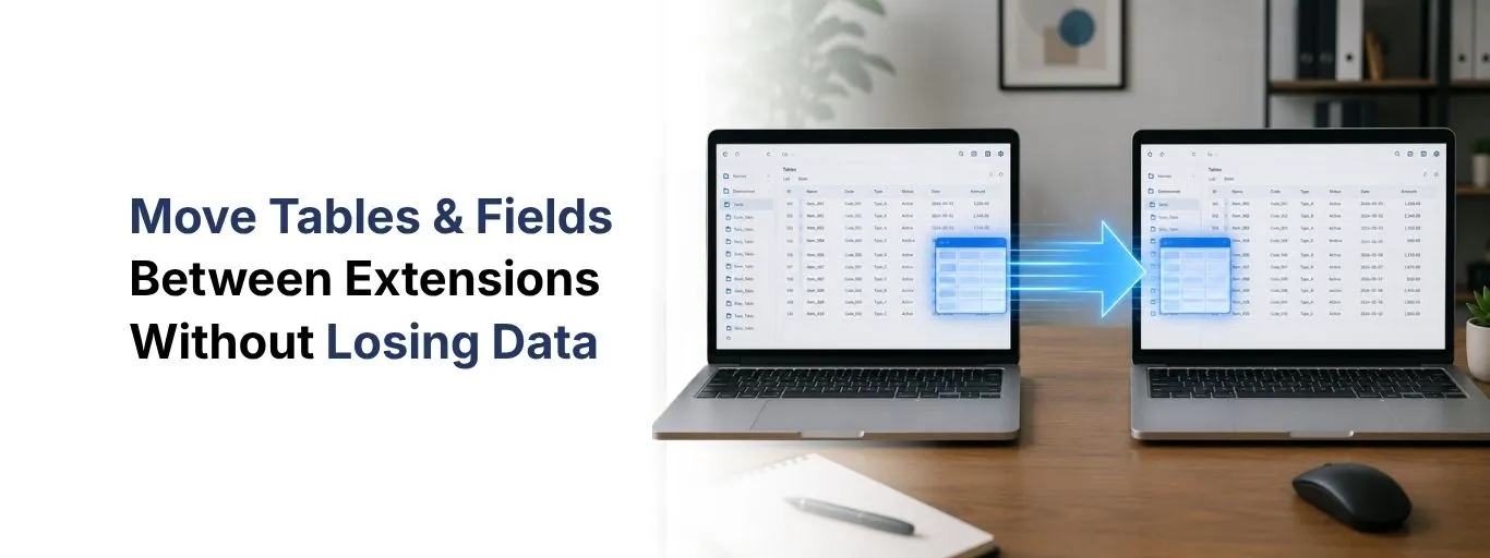 Move Tables & Fields Between Extensions Without Losing Data 1